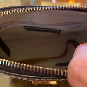 Dooney & Bourke cross-body satchel, beautiful deep burgundy leather